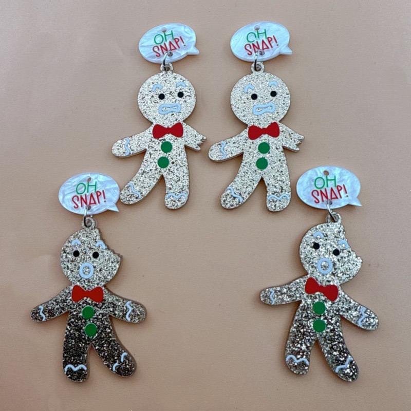 Jewelry Making Necklaces - 10pcs Cute Christmas Gingerbread Man Pendant,