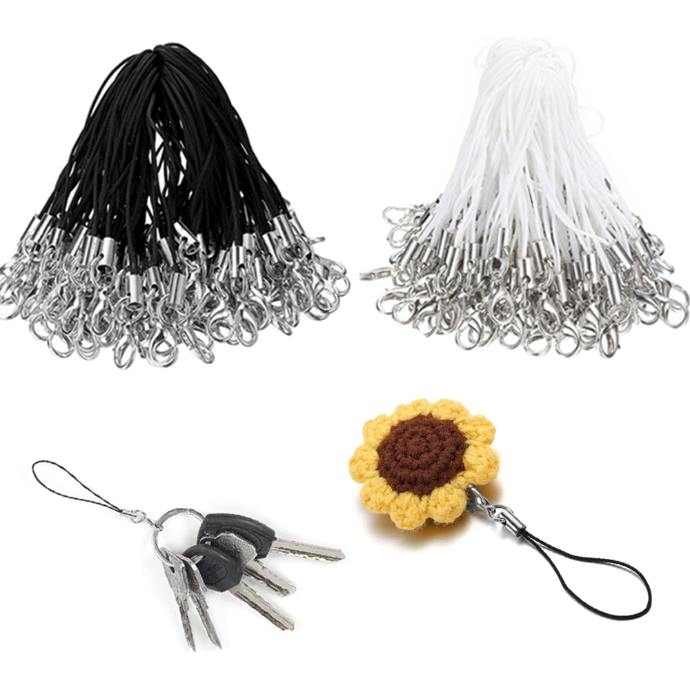 Jewelry Making Hoops - 50/100Pcs Black White Strap Charm Cord
