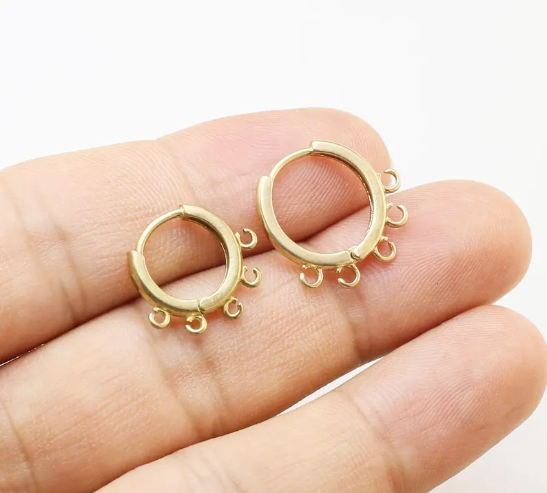 Jewelry Making Hoops - 10pcs Brass Ear Hoops, Leverback Earring