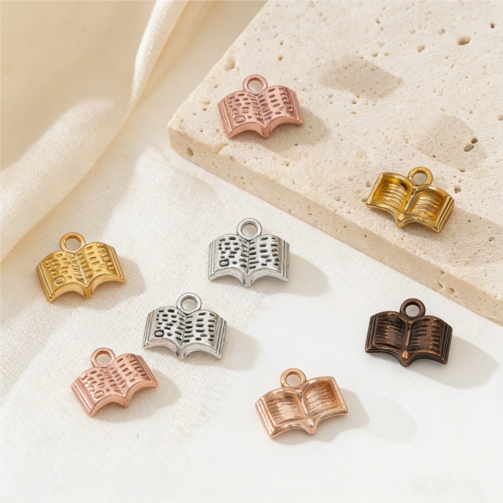 10/20/100pcs Charms Open Book  - Jewelry Making Books review and price