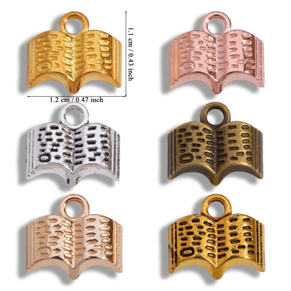 10/20/100pcs Charms Open Book  - Jewelry Making Books review and price