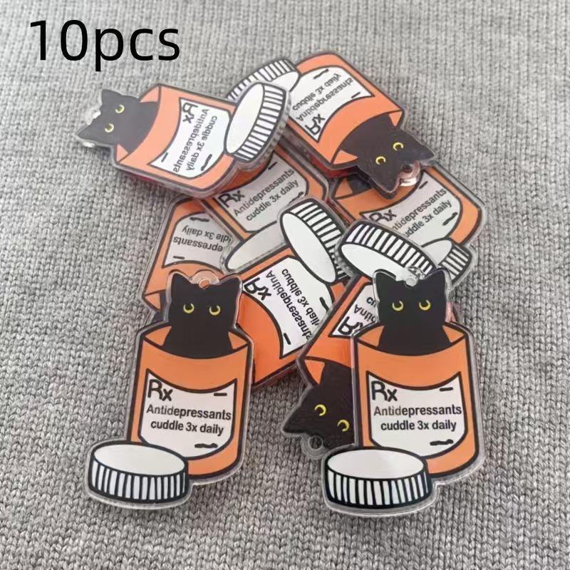 10pcs acrylic medicine cat pen - Jewelry Making Necklaces review and price