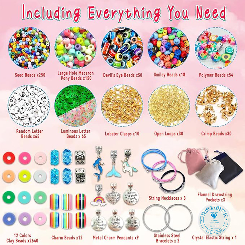 3400pcs Beads Charms Jewelry M - Jewelry Making Kits For Girls review and price