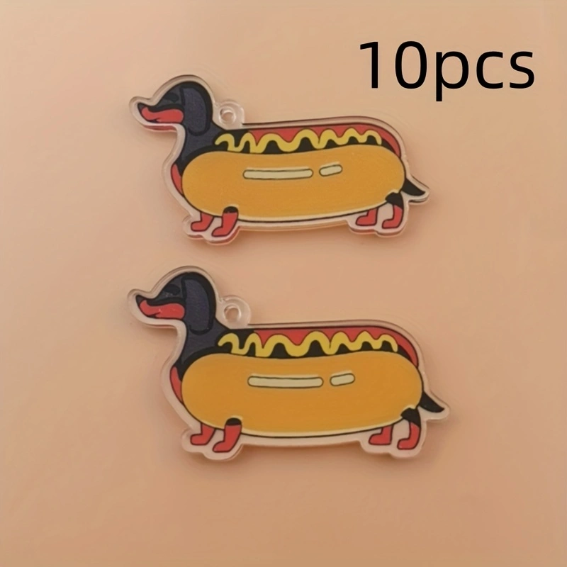 10pcs acrylic 2D new sausage d - Jewelry Making Necklaces review and price