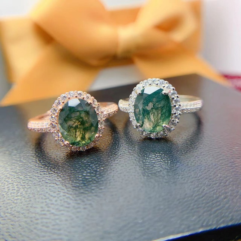 Natural Moss Agate Ring Promis - Jewelry Making University review and price
