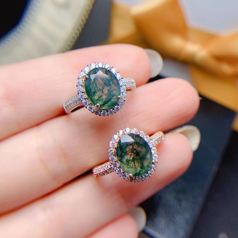 Natural Moss Agate Ring Promis - Jewelry Making University review and price