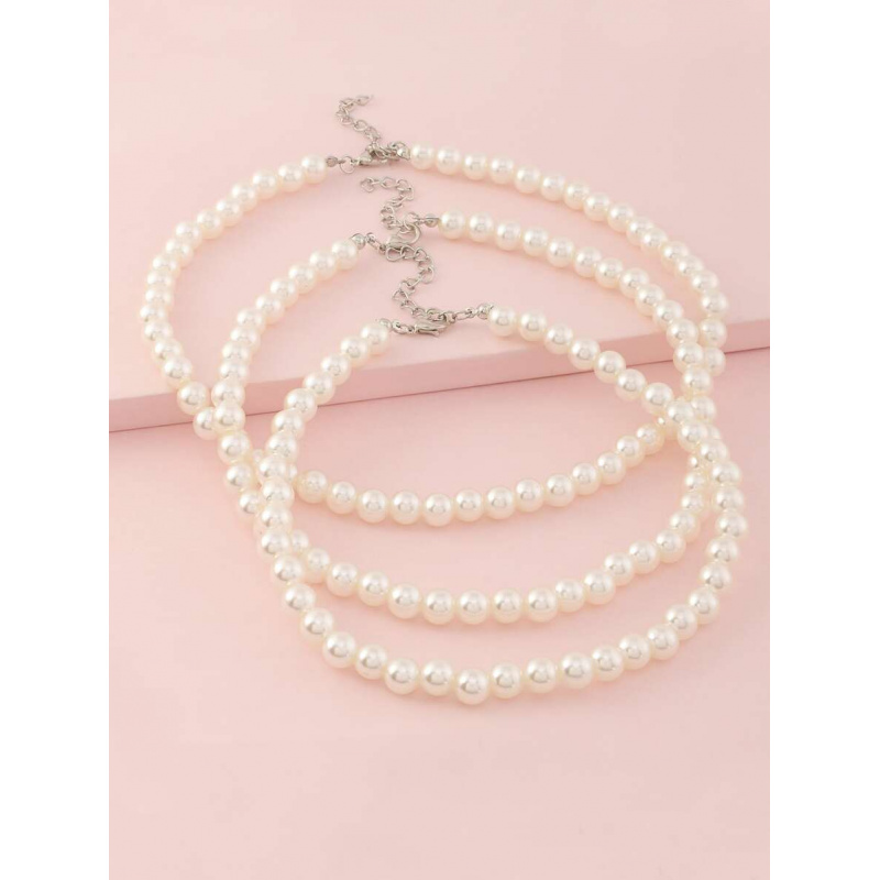 3pcs/Set Girls White Pearl Bea - Jewelry Making Kits For Girls review and price
