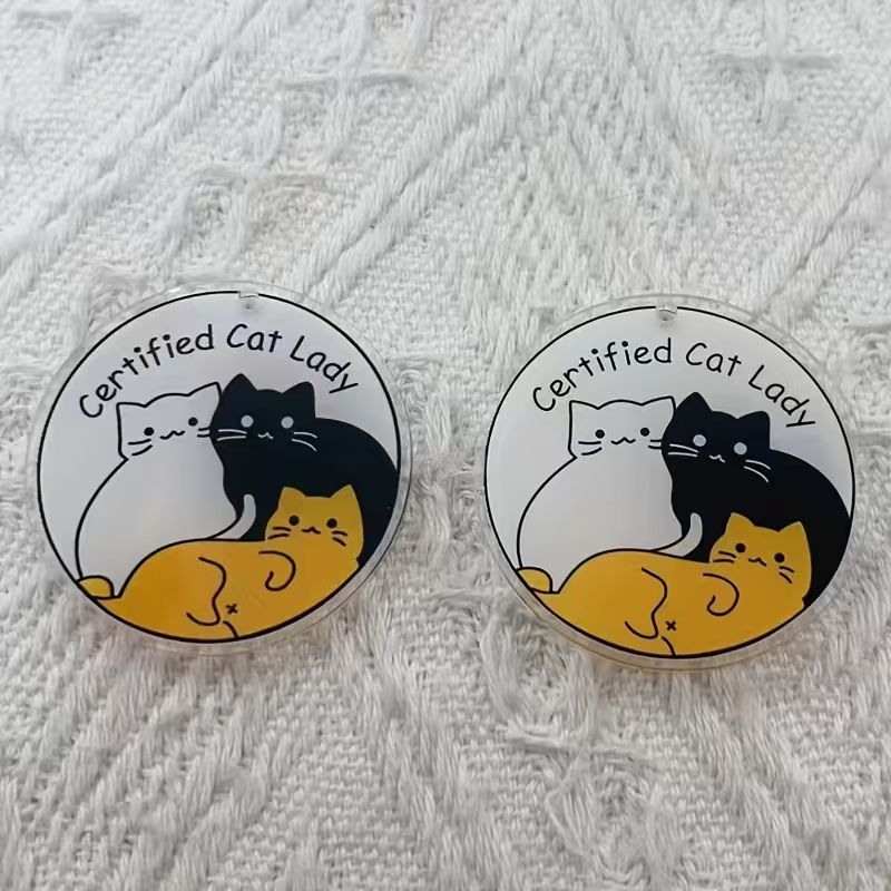 10pcs acrylic cute cat pendant - Jewelry Making Necklaces review and price