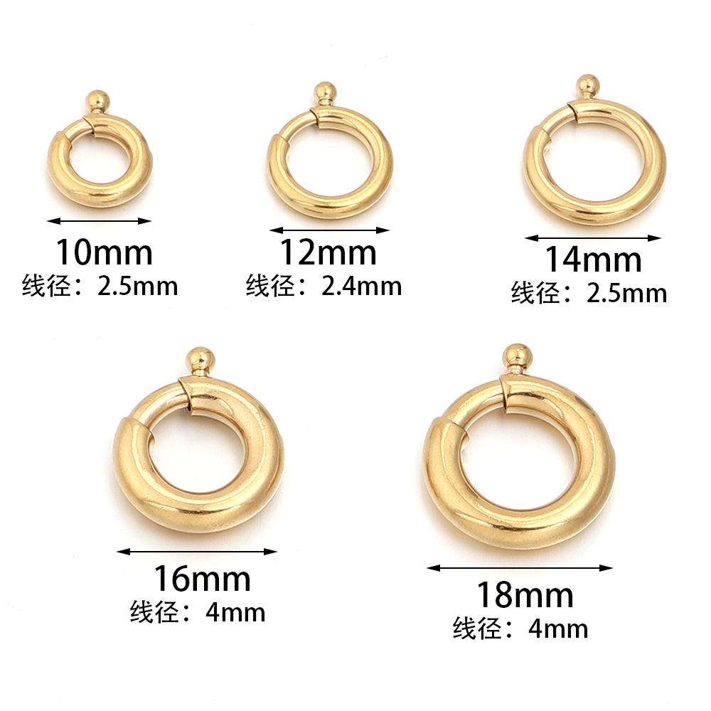 2pcs Stainless Steel Spring Cl - Jewelry Making Hoops review and price