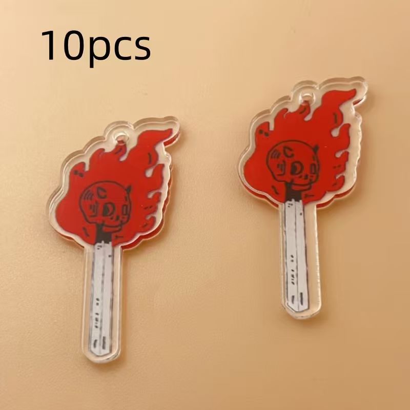 10pcs acrylic skull pendant, D - Jewelry Making Necklaces review and price