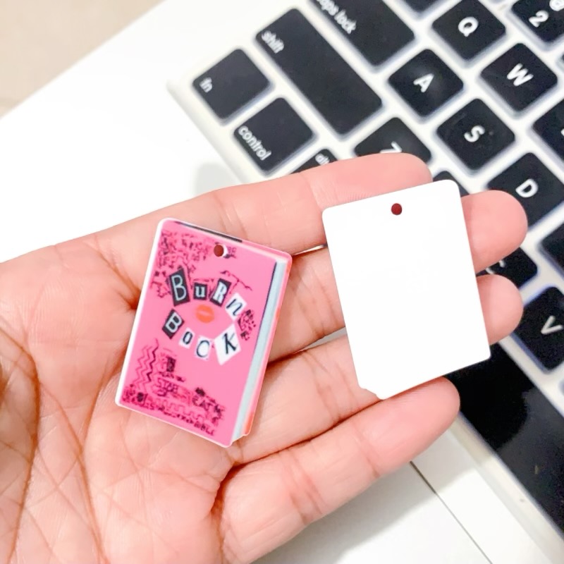 Pink Burn Book Acrylic Pendant - Jewelry Making Books review and price