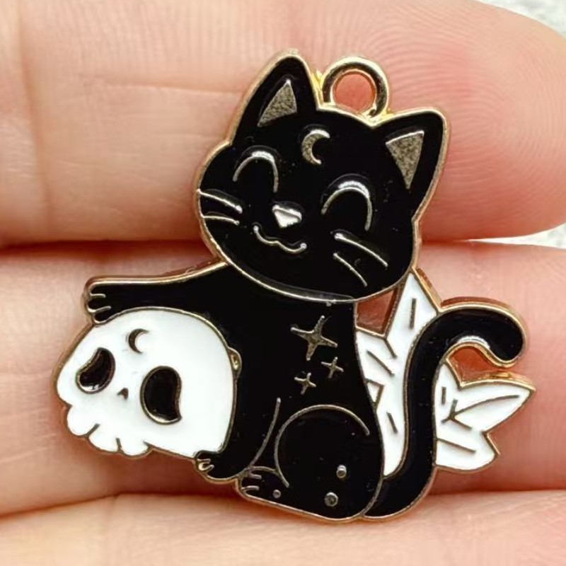 10pcs Original Alloy Enamel Bl - Jewelry Making Necklaces review and price