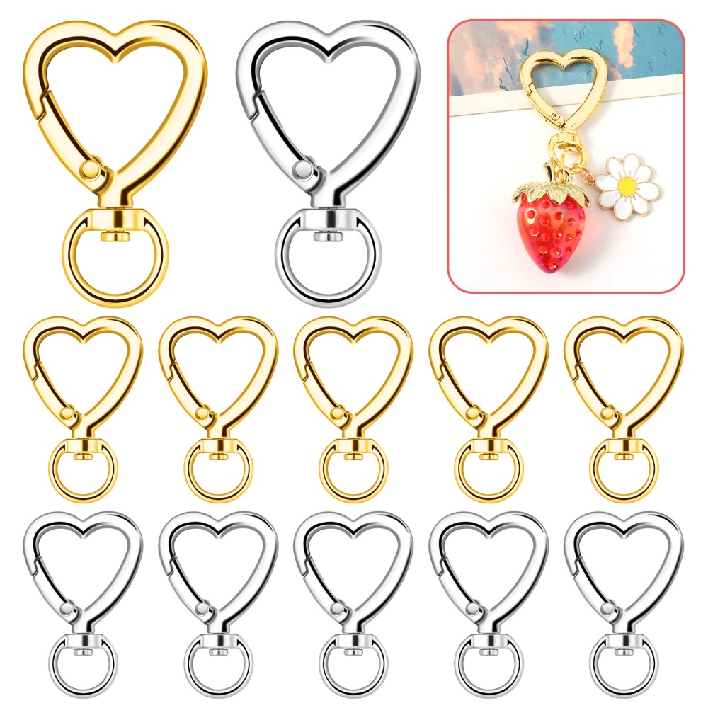10pcs Metal Heart Lobster Claw - Jewelry Making Hoops review and price