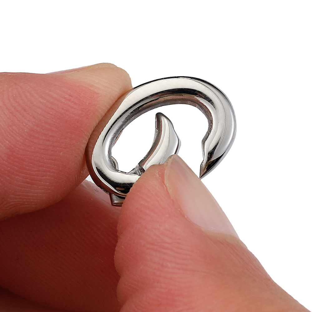 2pcs/1pc Stainless Steel Sprin - Jewelry Making Hoops review and price