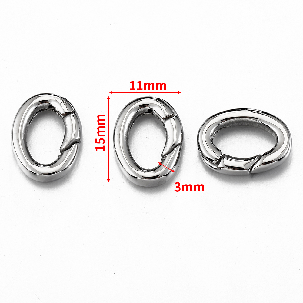 2pcs/1pc Stainless Steel Sprin - Jewelry Making Hoops review and price