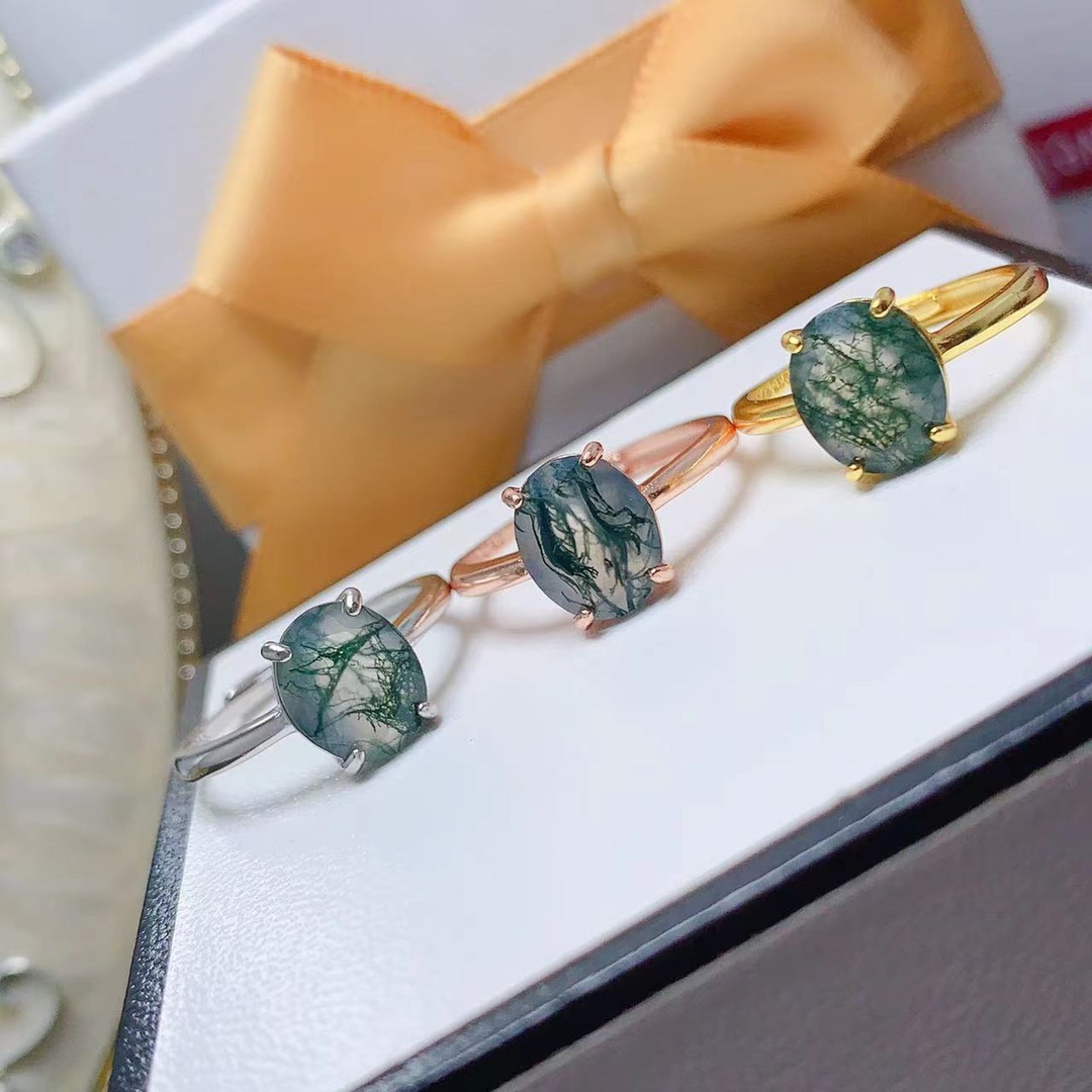 Natural Moss Agate 8x10mm Enga - Jewelry Making University review and price
