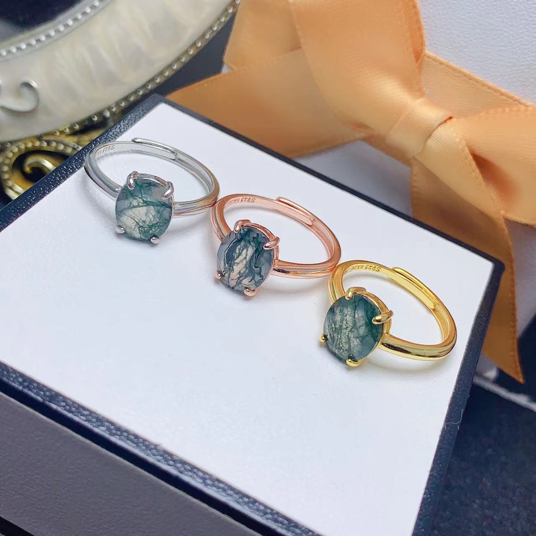 Natural Moss Agate 8x10mm Enga - Jewelry Making University review and price
