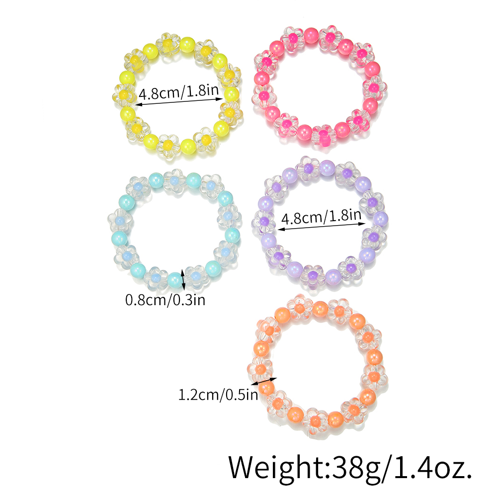 5Pcs/Set Colorful Beads Flower - Jewelry Making Kits For Girls review and price