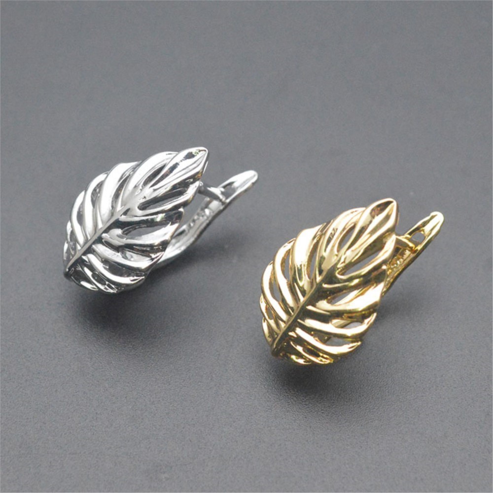1/2Pcs 18K Gold Plated Brass L - Jewelry Making Hoops review and price